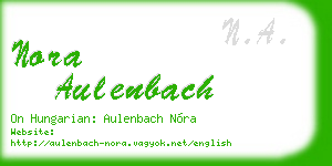 nora aulenbach business card